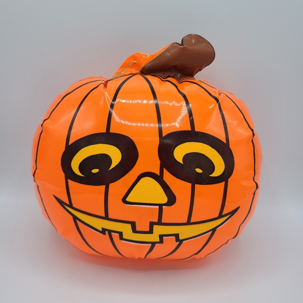 Vintage Inflatable Halloween Jack-o-lantern Pumpkin and Ghost - Picture 2 of 16
